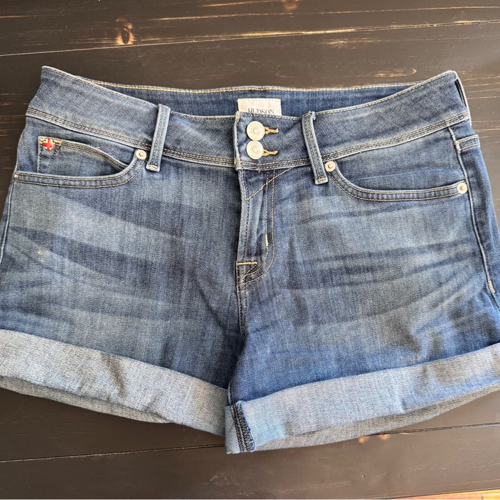 Hudson Jeans Denim Blue Women's Shorts- Croxley Mid-Thigh